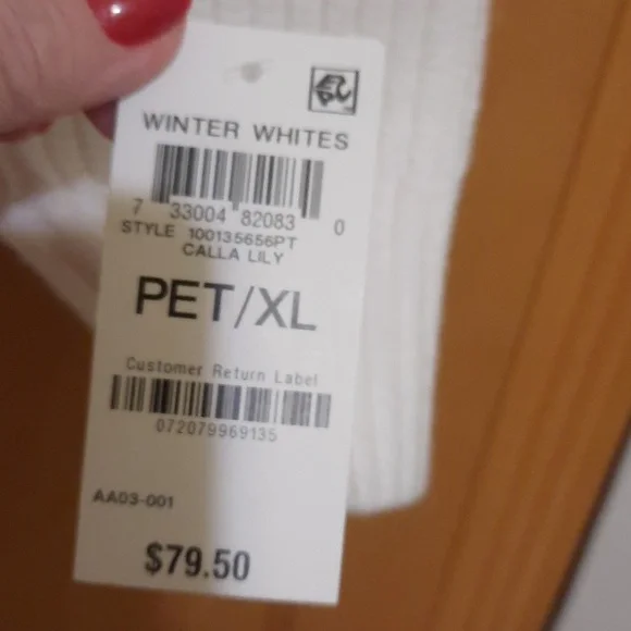 NWT Alfani white or winter white sweater.  pxl - Picture 4 of 7
